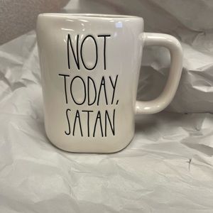Rae Dunn NOT TODAY SATAN mug